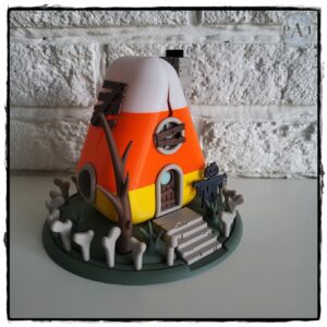 Illuminated Candy Corn House