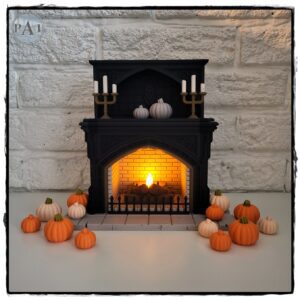 Halloween Tealight Fireplace #1